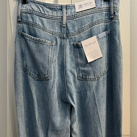 7 For All Mankind Mid Rise Straight Leg Jeans